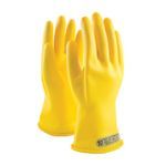 Novax® 170-00-11/11 Insulating Unisex Electrical Gloves, SZ 11, Natural Rubber, Yellow, 11 in L, ASTM Class: ASTM D120/Class 00, 500/750 VAC/VDC Maximum Use
