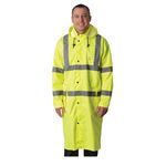 PIP® Viz™ 353-1048-LY/5X Water-Resistant Rain Coat, 5XL, Hi-Viz Lime Yellow, 150D PU Coated Polyester, Resists: Water