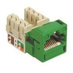 CommScope CC0020552/1 UNJ Type UTP Cat 5e IDC Termination Modular Jack, Thermoplastic, Green