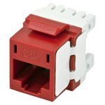 PREMISE WIRING NEXTSPEED® HJ6AR Cat 6A Universal Ascent Jack, Keystone Mounting, 1 Ports, Thermoplastic, Red