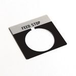 Rockwell Automation 800T Legend Plate,StandardFEED STOP, Package Quantity 1 ,Gray