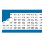 E-Z Code® WC8S Solid Number Wire Marker Card, 1-1/2 in Marker Length, 1/4 in Marker Width, Black/White Legend/Background, Vinyl Cloth, 72 Markers per Card