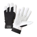 Ironcat® 86550/S 86550 Heavy Duty General Purpose Gloves, Work, Wing Thumb Style, S, Grain Goatskin Leather/Spandex®, Black/Gray