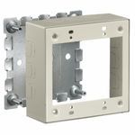 Bryant Electric HBL57482IV HBL500 2-Gang Switch and Receptacle Box, 4.64 in L x 1-3/4 in W x 4.54 in H, Steel, Ivory
