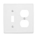 PREMISE WIRING NPJ18W Medium Size Wallplate, 2 Gangs, 4.94 in H x 4.88 in W, Nylon, White