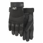 Majestic Glove 2139BK-11 Double Palm General Purpose Gloves, Mechanics Glove, Pre-Curved Finger Style, XL/SZ 11, Armor Skin™ Synthetic Leather/PVC Palm, Armor Skin™ Synthetic Leather/PVC, Black, Adjustable Wrist/Stretch Knit Back Cuff, Unlined Lining