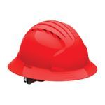 JSP® 280-EV6161V-60 Evolution® 6161V Deluxe Full Brim Vented Hard Hat, SZ 6-5/8 Fits Mini Hat, SZ 8 Fits Max Hat, HDPE, 6-Point Polyester Strap Suspension, ANSI Electrical Class Rating: Class C, ANSI Impact Rating: Type I, Wheel Ratchet Adjustment