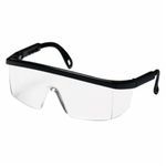 Pyramex® SB410S Integra® Single Lens Protective Glasses, Scratch-Resistant Lens Coating, Clear Lens, Half Framed Frame, Black Frame, Nylon 6.6 Frame, Polycarbonate Lens, Specifications Met: ANSI Z87.1-2010