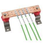 PREMISE WIRING HBBB14416G Type TMGB Grounding and Bonding Busbar, 16 in Bar Length, 600 VAC, Copper