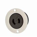 Wiring Device-Kellems Twist-Lock® HBL7468 Heavy Duty Non-Grounding Single Locking Receptacle, 125 VAC, 15 A, 2 Poles, 2 Wires, Metallic