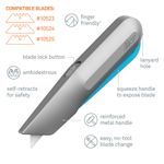 Slice™ 10494 Smart-Retracting Squeeze Knife, Utility Blade, Button, Ceramic Blade, 1 Blades Included, 6.65 in OAL