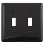 PREMISE WIRING NP2BK Standard Wallplate, 2 Gangs, 4.63 in H x 4.69 in W, Nylon, Black