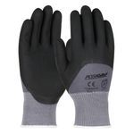 PIP® PosiGrip™ 715SNFTK/L Unisex General Purpose Gloves, Coated/Work, Full Finger/Wing Thumb Style, L, Microfoam Nitrile Palm, Nylon, Black/Gray, Knit Wrist Cuff, Microfoam Nitrile Coating, Resists: Abrasion