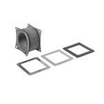 Hoffman F44WFFSS F22 Flexible Fitting, For Use With NEMA 4X Stainless Steel Feed Through Wireway, 304 Stainless Steel/Rubber