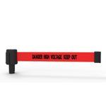 Banner Stakes PL4053 PLUS Red "Danger High Voltage Keep Out" Banner (Pack of 5), Includes: 5 PLUS Banner Head, Belt Length 15 ft, Suitable for Indoor/Outdoor Use