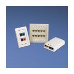 Panduit® C261X035Y1T 4-Port Thermal Transfer Component Label, 2.61 in W, White Legend/Background, Polyester