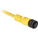 Allen-Bradley 889R-M3AEA-10 AC Micro Cable, Male, Straight, Std Materials, 3 Pins, 3 Pins, AC Micro, Male, Straight , Cable Automotive Color Coded, Same as First End, PVC Cbl, Yellow, UnShld, 18AWG, Cable Automotive Color Coded, Std, 10 m