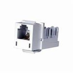 PREMISE WIRING XCELERATOR™ HXJUW Standard Modular Jack, USOC Module, Keystone Mounting, 1 Ports, Thermoplastic, White