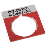 Rockwell Automation 800T Legend Plate,Standard, Package Quantity 1 ,Red