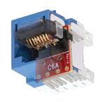 PREMISE WIRING NEXTSPEED® HJ6AGY Ascent Cat 6A Universal Keystone Jack, Thermoplastic, Gray