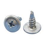 nVent CADDY SMS8 Low Profile Self-Drilling and Tapping Screw, Measurement System: Imperial, #8 Thread, 1/2 in OAL, Steel, Wafer Head, Electro-Galvanized, Phillips® Drive