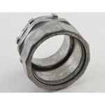 Bridgeport® 256-DC2 Concretetight Raintight Compression Connector, 2-1/2 in Trade, For Use With: Steel/Aluminum EMT and Rigid Conduit, Die Cast Zinc, Ball Burnished/Mirror Smooth