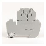 Rockwell Automation 1492-J IEC Terminal Block, Two-Circuit Feed-Through Block, 2.5 mm (# 24 AWG - # 12 AWG), Selectable component plug-in device with internal surge suppression, Gray (Standard),
