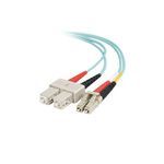 Quiktron® 852-L42-006 Value Series 10 GB Duplex Jumper Laser OM3 Multi-Mode Optimized Riser Fiber Optic Patch Cord, 52 Fibers, 50 um Core, 2 m L