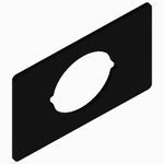 Allen-Bradley 800F-36HE100S 800F PB, 22mm Accessory, 36x52 mm 1 Piece Rectangular, Black White Horizontal Text, Standard Font for Custom Text, Blank or Custom Text, BLANK TEXT
