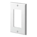 Decora® 80401-W Standard Size Wallplate, 1 Gang, 4-1/2 in H x 2-3/4 in W, Thermoset, White