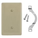 PREMISE WIRING NP14I Standard Blank Wallplate, 1 Gang, 4.63 in H x 2.88 in W, Nylon, Ivory