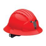 JSP® 280-EV6161M-60 Evolution® 6161M Deluxe Full Brim Non-Vented Mining Hard Hat, HDPE Shell/Non-Corrosive Steel Lamp Bracket, 6-Point Polyester Strap Suspension, ANSI Electrical Class Rating: Class E, ANSI Impact Rating: Type I, Wheel Ratchet Adjustment