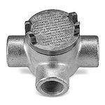 T&B® Industrial Fitting GUAT36-TB Explosionproof Conduit Outlet Box With Internal Grounding Screw, 1 in, 15.9 cu-in Capacity, Zinc Plated