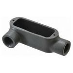 O-Z/Gedney LR67 Type LR Conduit Outlet Body, 2 in Hub, 7, 50 cu-in, Iron, Zinc Plated