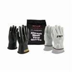 Novax® 150-SK-00/10-KIT Insulating Unisex Electrical Safety Kit, SZ 10, Goatskin Leather/Rubber, Black, 11 in L, ASTM Class: ASTM D120/Class 00, 500/750 VAC/VDC Maximum Use