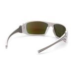 Pyramex® SW5665D Goliath® Safety Glasses, Scratch-Resistant Lens Coating, Ice Blue Mirror Lens, White Frame, Plastic Frame, Polycarbonate Lens, Specifications Met: ANSI Z87.1