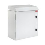 nVent HOFFMAN Protek™ PTRS242412G3 DWS12 Solid Door Communication Cabinet With Fan Package, 24.09 in L x 23.62 in W x 11.81 in D, NEMA 3R, Steel