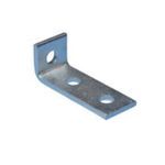 nVent CADDY L190000EG Corner Short Angle Bracket, 3 Holes, 3-7/8 in L x 1-7/8 in W x 1/4 in THK, Steel