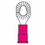 Scotchlok™ MV18-6R/SX Standard Ring Tongue Terminal, 22 to 18 AWG Conductor, 0.8 in L, 0.07 in ID Brazed Barrel, ETP Copper, Red