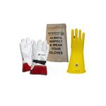 ArcGuard® KITGC2Y10 Voltage Glove Kit, SZ 10, Rubber/Leather, Yellow, ASTM Class: Class 2, 17000 VAC, 25500 VDC Max Use Voltage