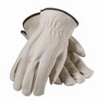 PIP® 70-360/XXXL Industrial Grade General Purpose Gloves, Drivers, 3XL, Top Grain Pigskin Leather Palm, Top Grain Pigskin Leather, Natural, Slip-On Cuff, Uncoated Coating, Resists: Moisture, Unlined Lining, Keystone Thumb