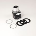 Allen-Bradley 800T-PB16WD1 800T PB, 30mm Momentary Push Button, Transformer, 120V AC 50/60 Hz, Incandescent, Extended Head without Guard, White, No Guards  on Terminals, 1 NO Standard Contact, No Block in Position 3, Device with Packaging