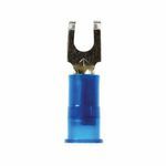 Scotchlok™ 054007-01629 Block Flanged Fork Terminal With Insulation Grip, 16 to 14 AWG Conductor, 0.86 in L, Butted Seam Barrel, Electrolytic Copper/Nylon Insulated, Blue