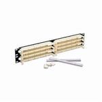 Leviton® GigaMax® 41DBR-2F5 110-Style Rack Mount Wiring Block Kit With (48) C-5 Clips, Cross Connect Block, 26 to 22 AWG Wire, 200 Pair Count, Cat 5e, Black
