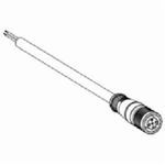 Brad® Micro-Change® 803000A09M050 120065 Single End Cordset, M12x1 Connector, Straight Female x Pigtail Connector, 5 m Cable Length, 3 Pole, 1 Keyway