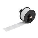 Brady® A62-3-417 Self-Laminating Vinyl Wrap Around Labels for Wraptor™ A6200 Printer Applicator - 1.25" x 1", Roll of 450 Labels, Printable Area: 0.5 in H x 1 in W, For Wire Thickness: 12 AWG - 6 AWG, Color: White, Clear