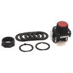 Rockwell Automation 800H-GR2A Non-Illuminated Pushbutton, 30.5 mm, 1NO-1NC Contact Configuration, Bootless Guarded Head Operator, Black