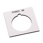 Rockwell Automation 800H Legend Plate,Standard,POWER ON,White