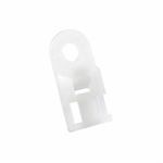Ty-Rap® TC5828 Cable Tie Mounting Base, 2-Way, Threaded Mount, 0.19 in W Tie, Nylon/Polyamide 6.6, Natural