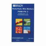 Brady® Porta-Pack® PWM-PK-3 Pre-Printed Wire Marker Book, 1-1/2 in L x 0.2 in W, Black on White Legend/Background, Vinyl Cloth